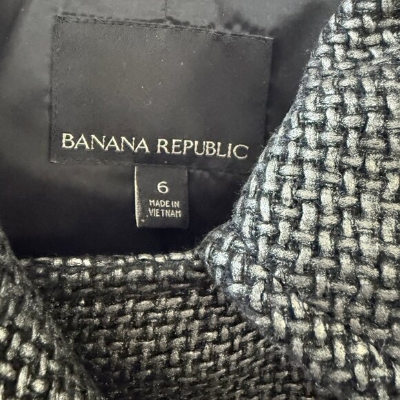 Banana Republic Metallic Tweed Moto Jacket Sz 6 - Picture 5 of 5